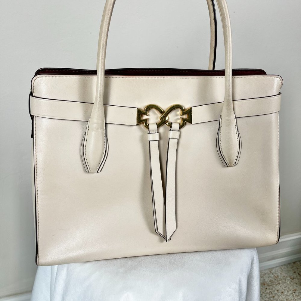 Kate Spade New York Cream Toujours Large Satchel Handbag